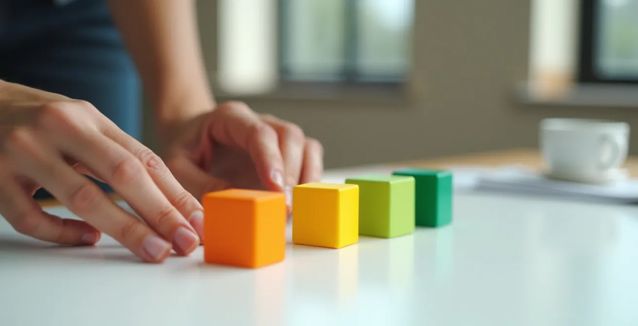 Visualisierung des Batching-Prinzips mit Zeitblöcken für fokussierte Arbeit